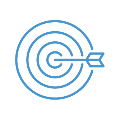Arrow hitting a bullseye icon